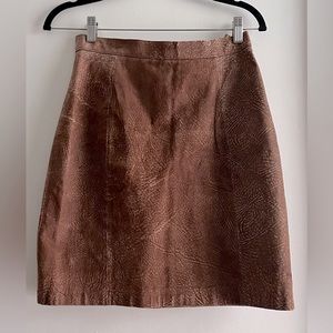 Vintage 80s Wilson's Leather Suede Skirt Texture Mini